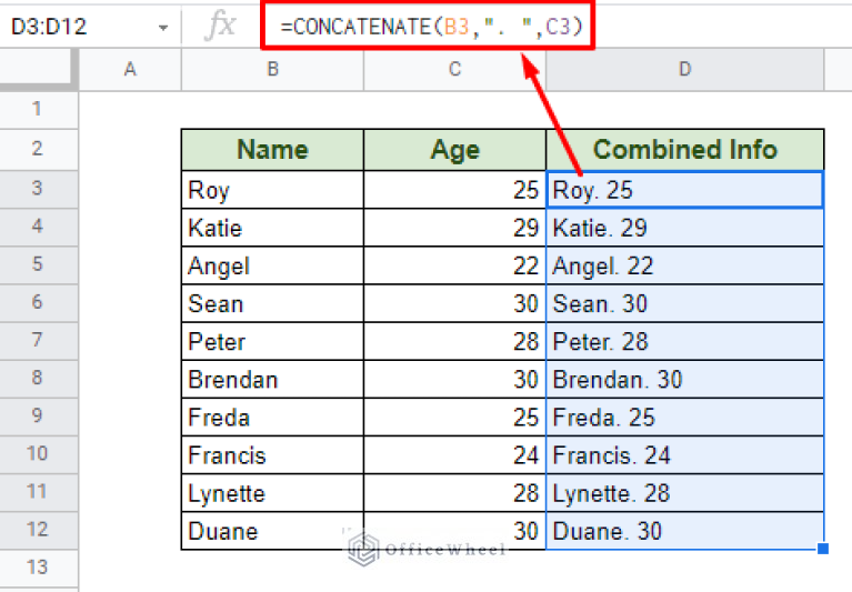 How to Concatenate Number and String in Google Sheets OfficeWheel