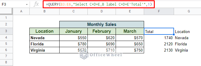 extracting multiple columns along with total using query