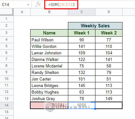 how to auto sum in google sheets using the functions tab