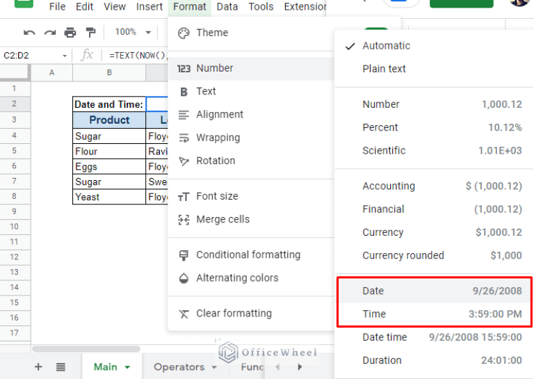 Find and Display Current Date in Google Sheets (Easy Guide) OfficeWheel