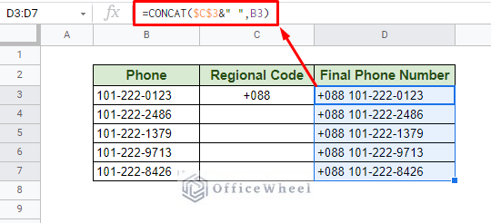 updated concat formula to include delimiters