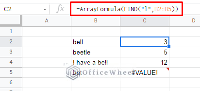 using arrayformula to present multiple values at once