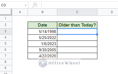 dataset of dates