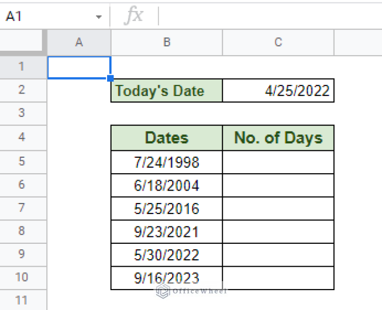How to Use Today’s Date in Google Sheets (An Easy Guide) OfficeWheel
