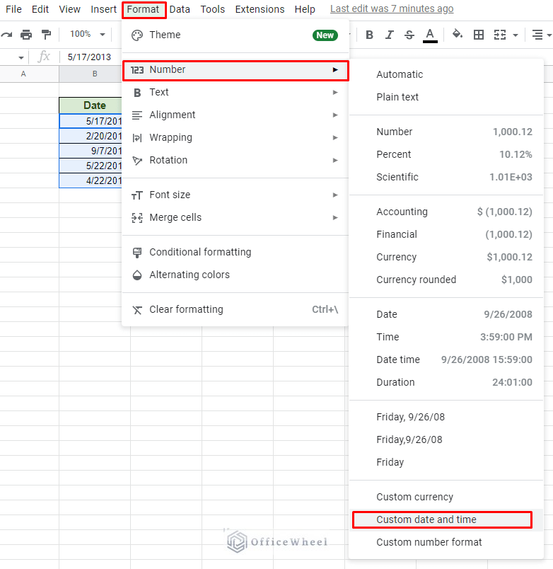 navigating to custom date and time - convert date to month and year in google sheets