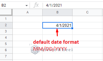 default date format - weekdays only google sheets