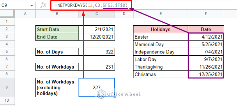 Calculate Days Between Dates in Google Sheets (5 Easy Ways) - OfficeWheel