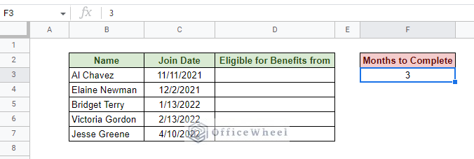 calculator to find the date when employees will be eligible for benefits