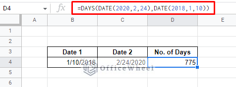 Count Days from Date to Today in Google Sheets (5 Easy Ways) - OfficeWheel