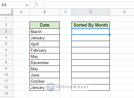 using month names