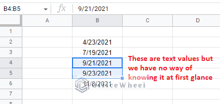 value type cannot be seen when the values are center aligned