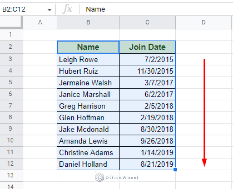 How to Organize Google Sheets by Date (3 Easy Ways) - OfficeWheel