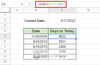 using the minus function to count days - arithmetic subtraction alternative