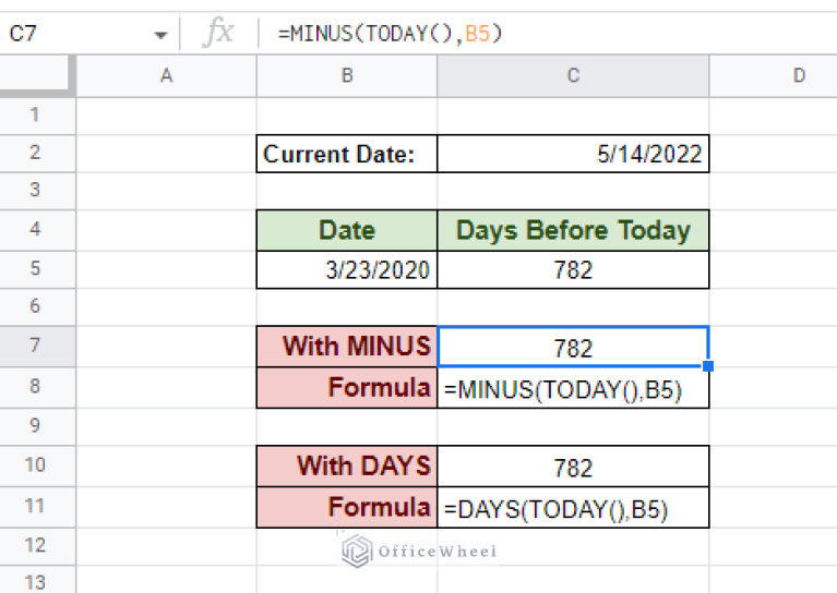 How to Subtract Dates in Google Sheets (An Easy Guide) OfficeWheel