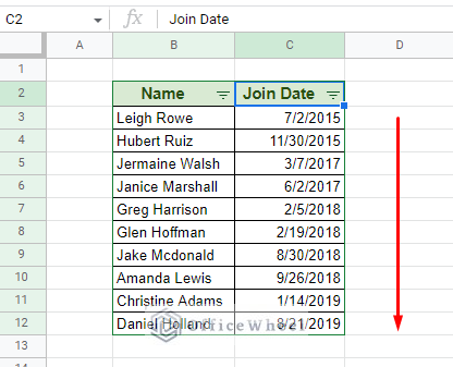 how to organize google sheets by date using filter