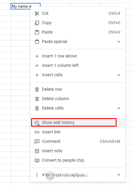 edit history option - timestamp google sheets