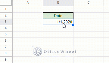using keyboard shortcut to autofill date in google sheets