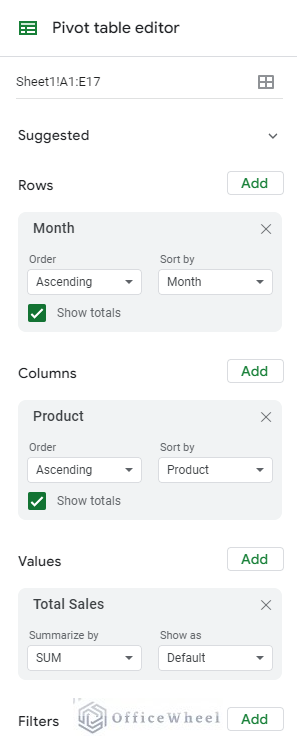 the pivot table editor presents its users with a lot of customizability