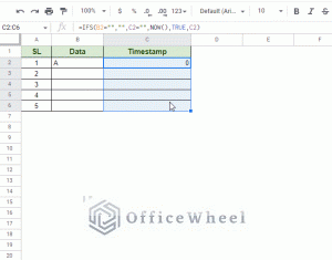 How to Insert a Timestamp in Google Sheets (An Easy Guide) - OfficeWheel
