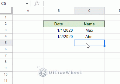 Continue Sequential Date When Value is Added in Google Sheets animated