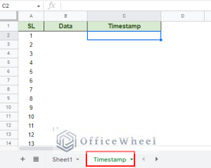 How to Insert a Timestamp in Google Sheets (An Easy Guide) - OfficeWheel