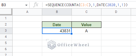 the formula gives us a date code which we have to format to a date