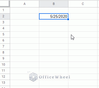 using the fill handle to autofill dates in google sheet