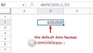 insert date automatically regardless of format in google sheets using date function
