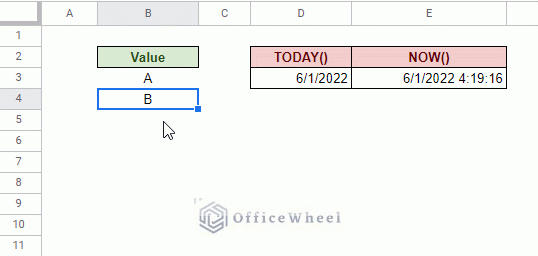 updating date and time when the worksheet is updated in google sheets