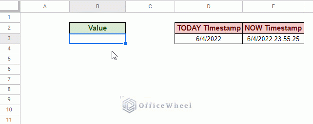 auto update date and time when a cell is updated in google sheets using functions animated