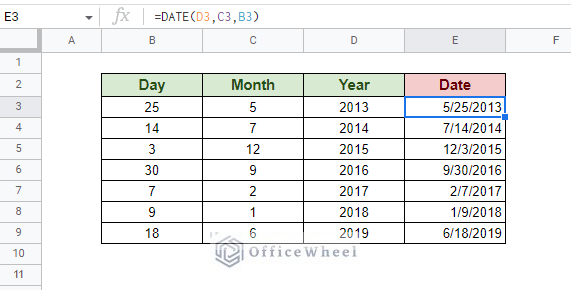 using cell reference with date formula