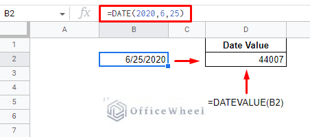 the date function gives a valid date value