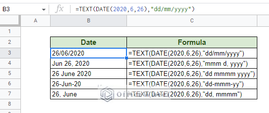 combining the text function with date in google sheets to format dates