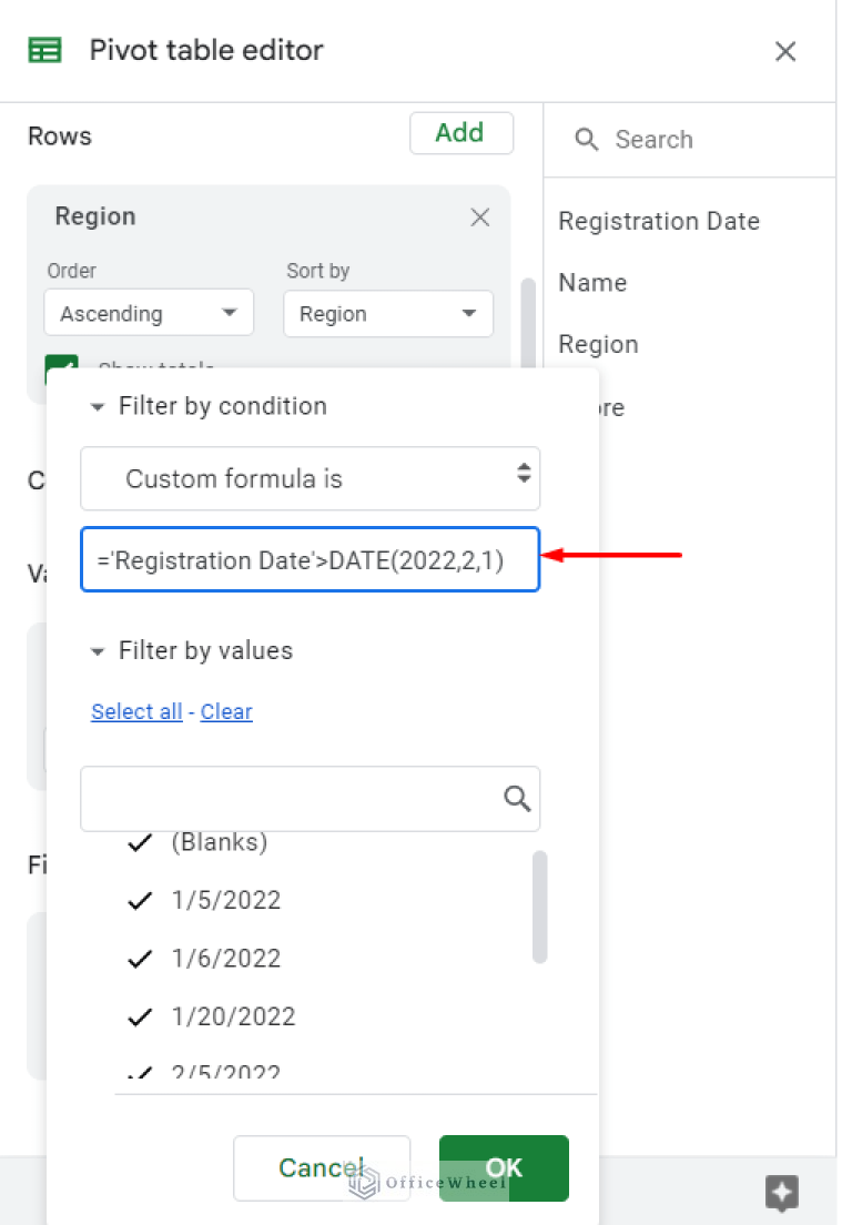 How to Filter with Custom Formula in a Pivot Table of Google Sheets ...
