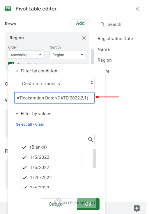 How to Filter with Custom Formula in a Pivot Table of Google Sheets ...