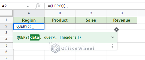 opening the query function