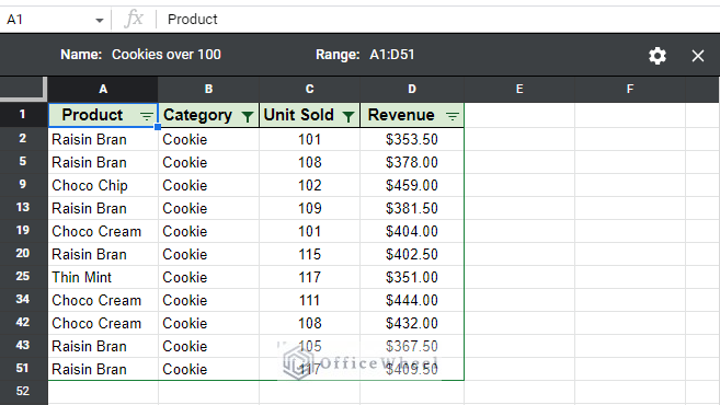 sample filter view - delete filter views in google sheets