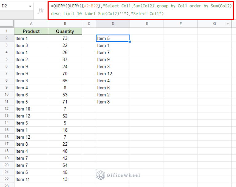 Find the Top 10 Values in a Google Sheets Pivot Table (2 Easy Examples ...