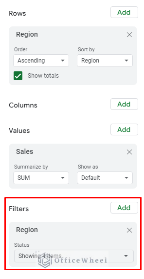 a preexisting filter stops the pivot table from showing newly entered data