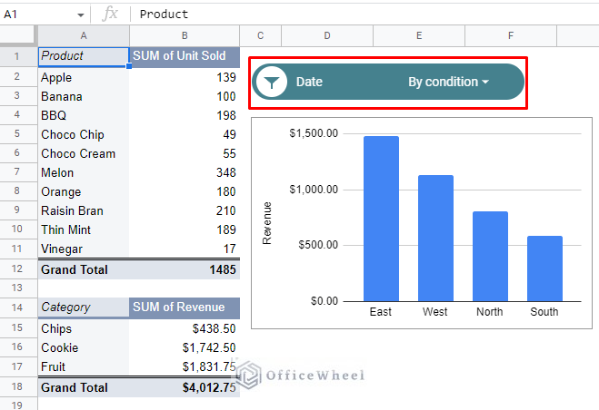 filter data by weekdays using custom formula in a google sheets slicer
