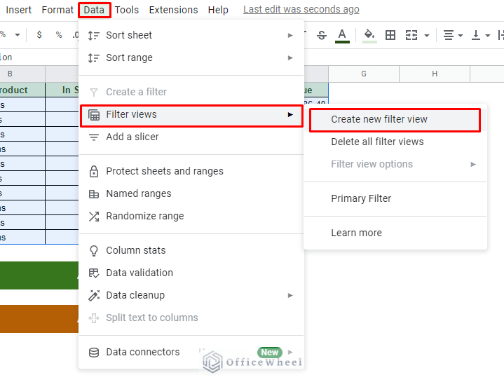 you can now create a new filter to save from filter views in google sheets