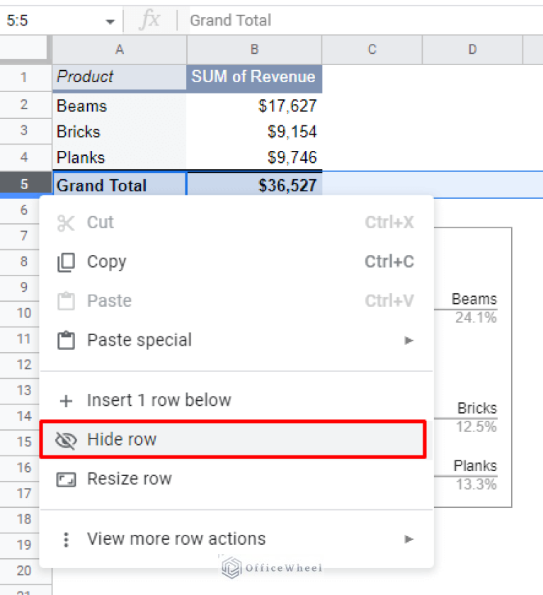 Google Sheets Pivot Table How to Remove Grand Total or Subtotal