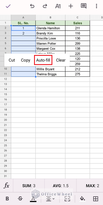 Auto Fill Options Menu Google Sheets Autofill: Fill Cells Automatically (A Comprehensive Guide ...