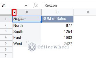 hiding the helper column from the pivot table