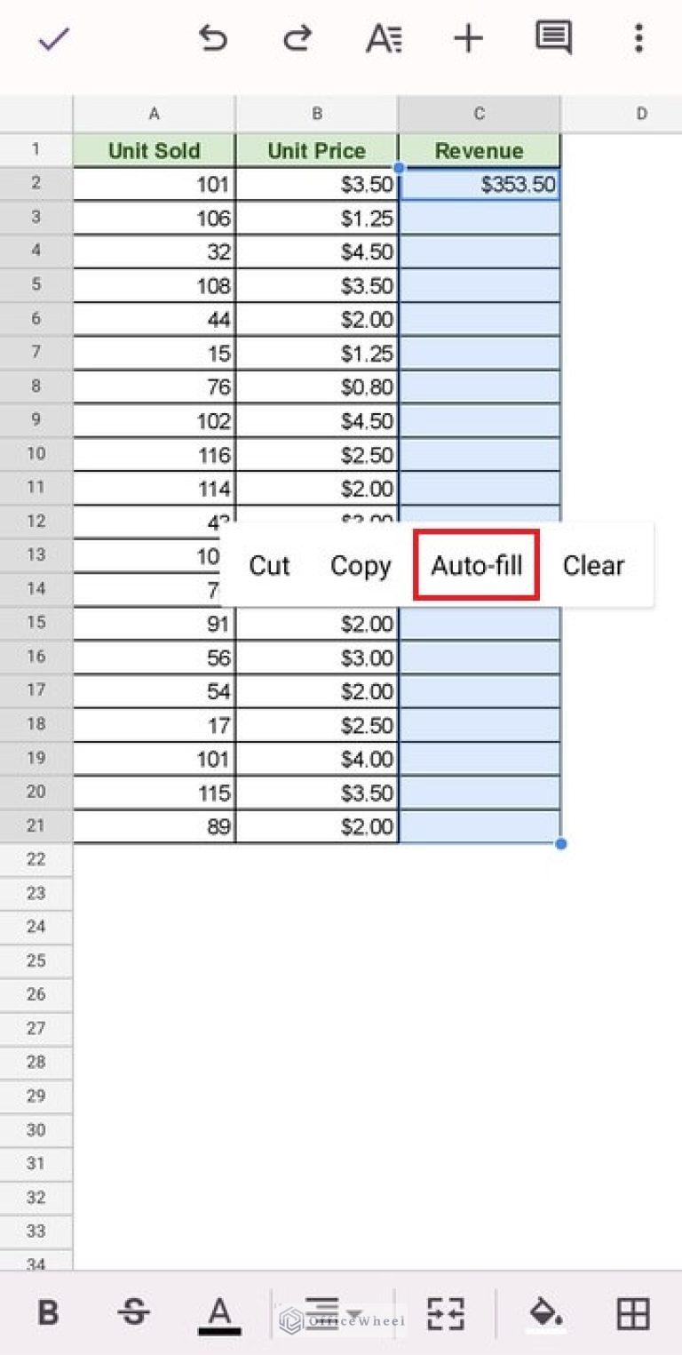 How To Autofill Formula In Google Sheets (3 Easy Ways) - OfficeWheel