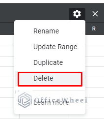delete/remove a filter view from google sheets