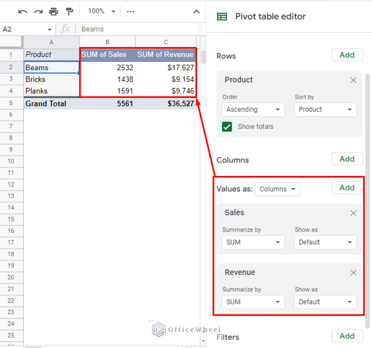 Google Sheets Pivot Table: Sort by Value (3 Easy Ways) - OfficeWheel