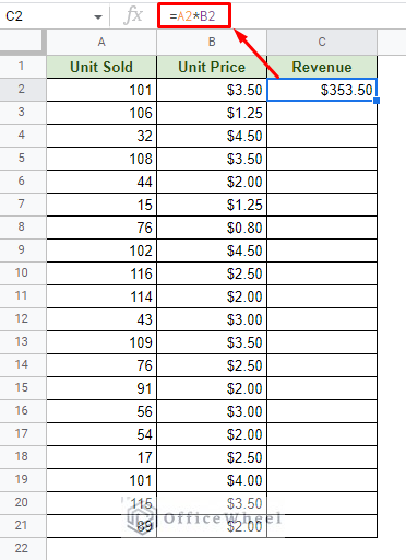 dataset with formula