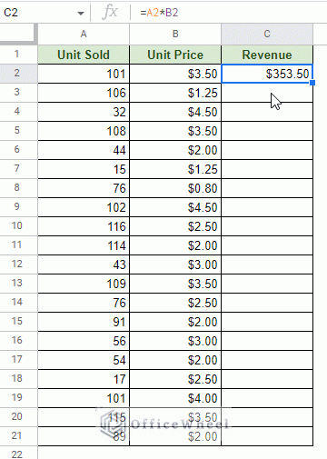 autofill formula in google sheets animated