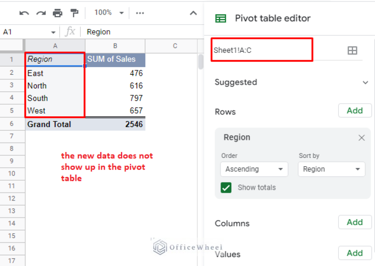 How To Refresh A Pivot Table In Google Sheets (3 Ways) - OfficeWheel